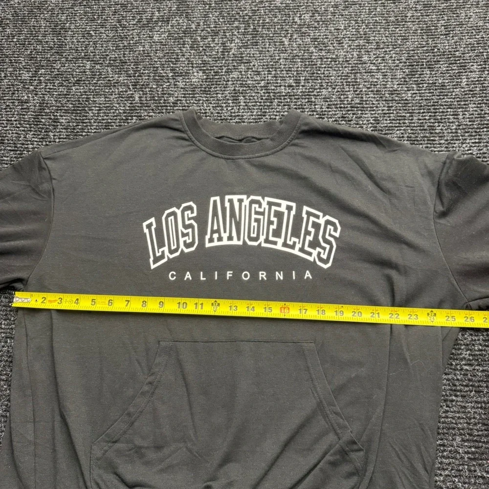 Los Angeles California Graphic Sweatshirt‎ Charcoal Gray Crewneck Pullover XL